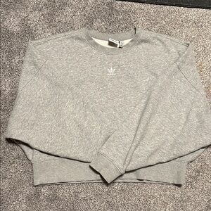 Adidas Heather Gray Crewneck Sweater